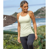 White Fitted Fitness Vest Top