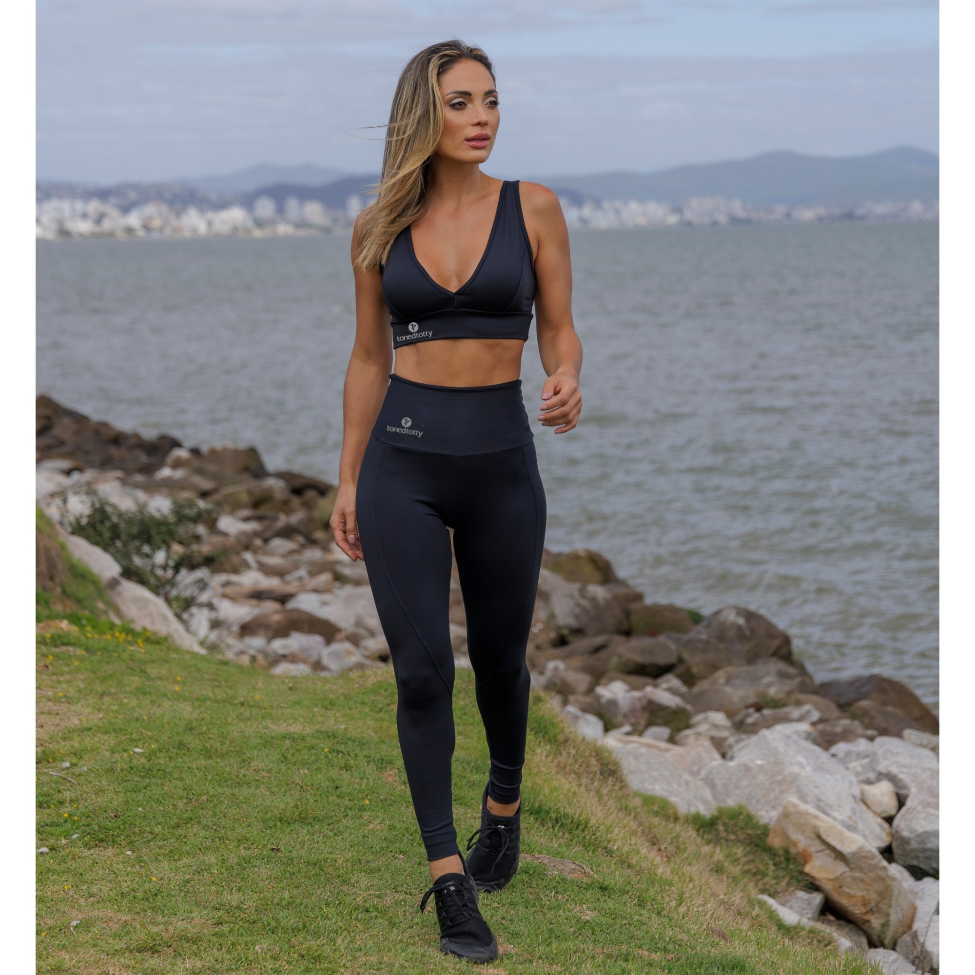 Black Power Athletic Sports Bra