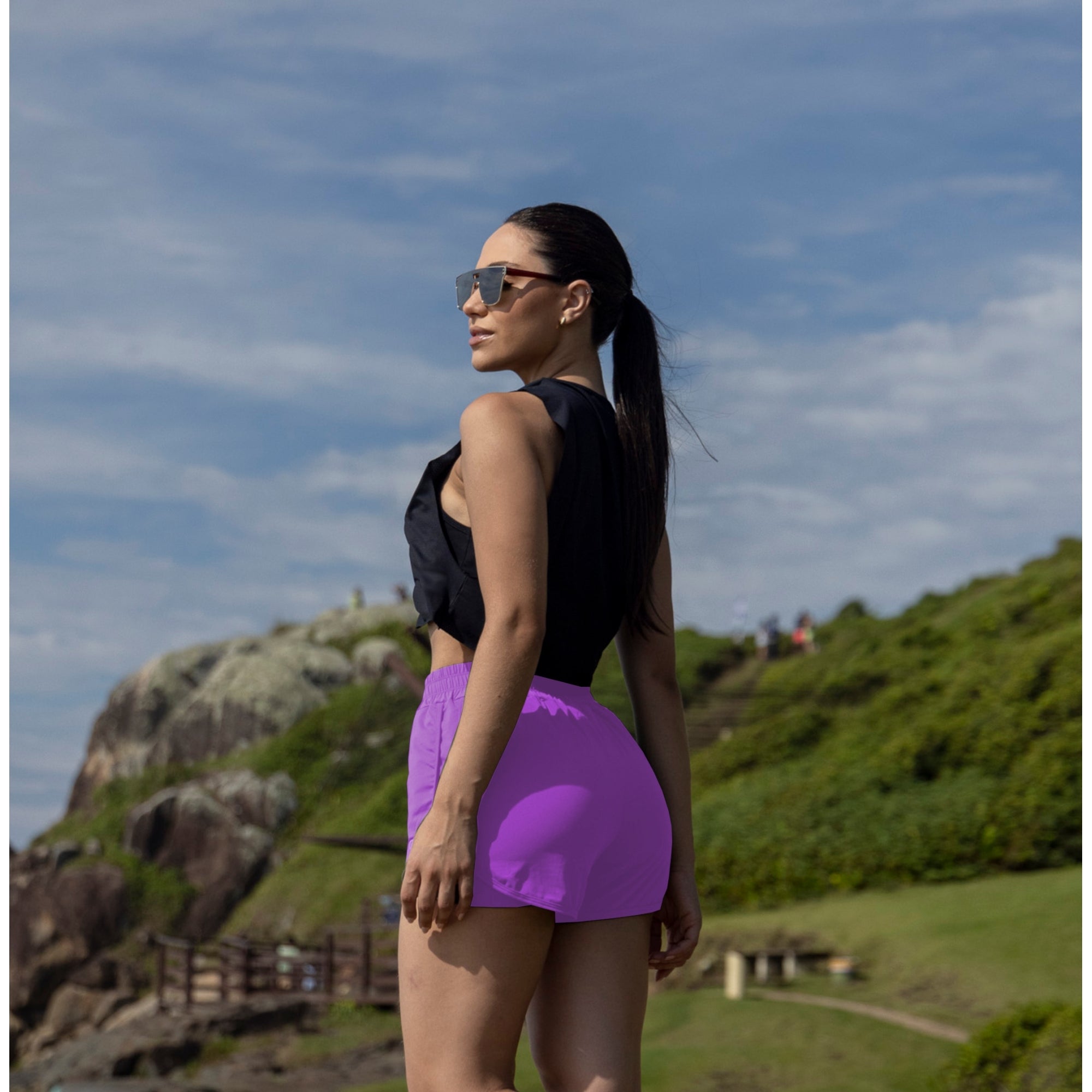 Purple Swizzels Running Shorts