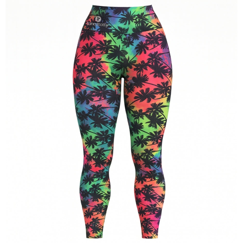 Neon Tropica Print Leggings