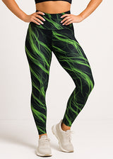 High Waist Neon Reactive Print Leggings