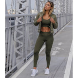 Mediterranean Vibes Cropped Bomber Jacket