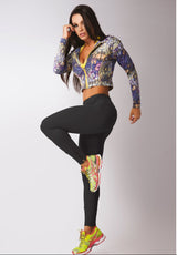 Zip Leg Lola Luxury Gym Legging Black