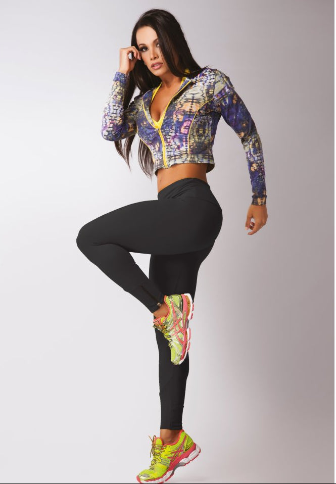 Zip Leg Lola Luxury Gym Legging Black