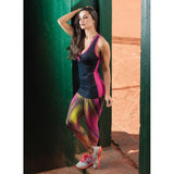 Tell Me About It Stud Black/Pink Fitness Vest Top