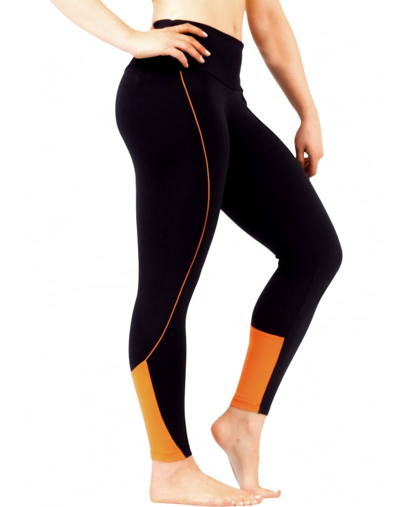 Va Va Voom Black and Orange Gym Leggings