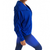 Cobalt Blue My Mind Oversized Boyfriend Jacket