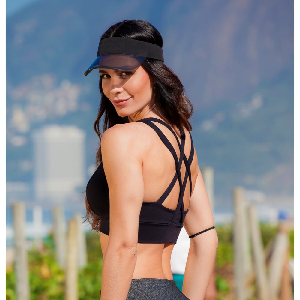 Black Cosmopolitan Supplex Fitness Bra Top