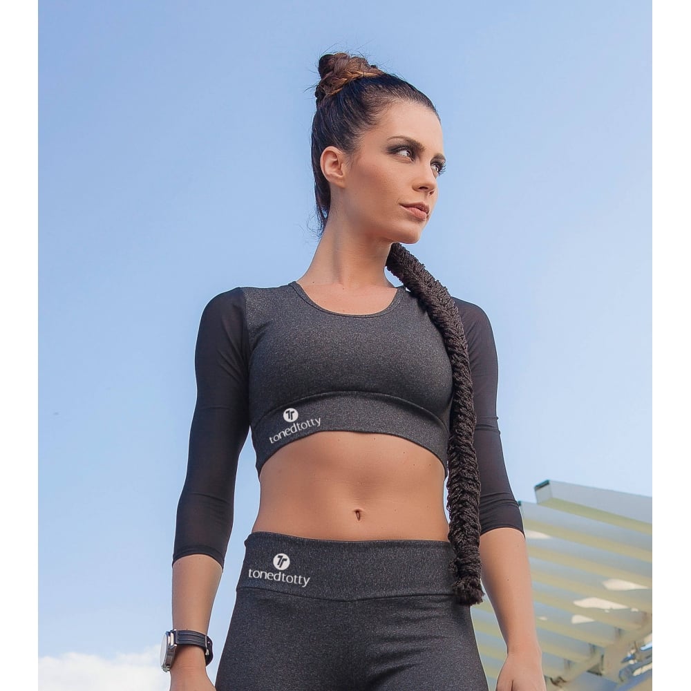 Strength Meets Style Supplex Tulle Luxury Top