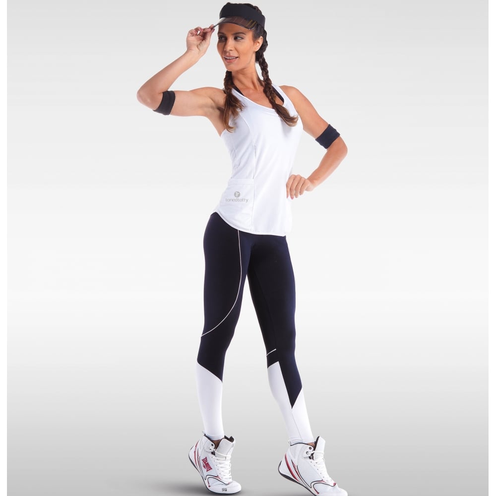 In The Game White Pocket Fitness Vest Top