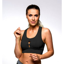 Black Fruit Salad Supplex Sports Bra Top