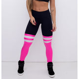 Showgirls Black and Pink Power Sock Fitness Leggings