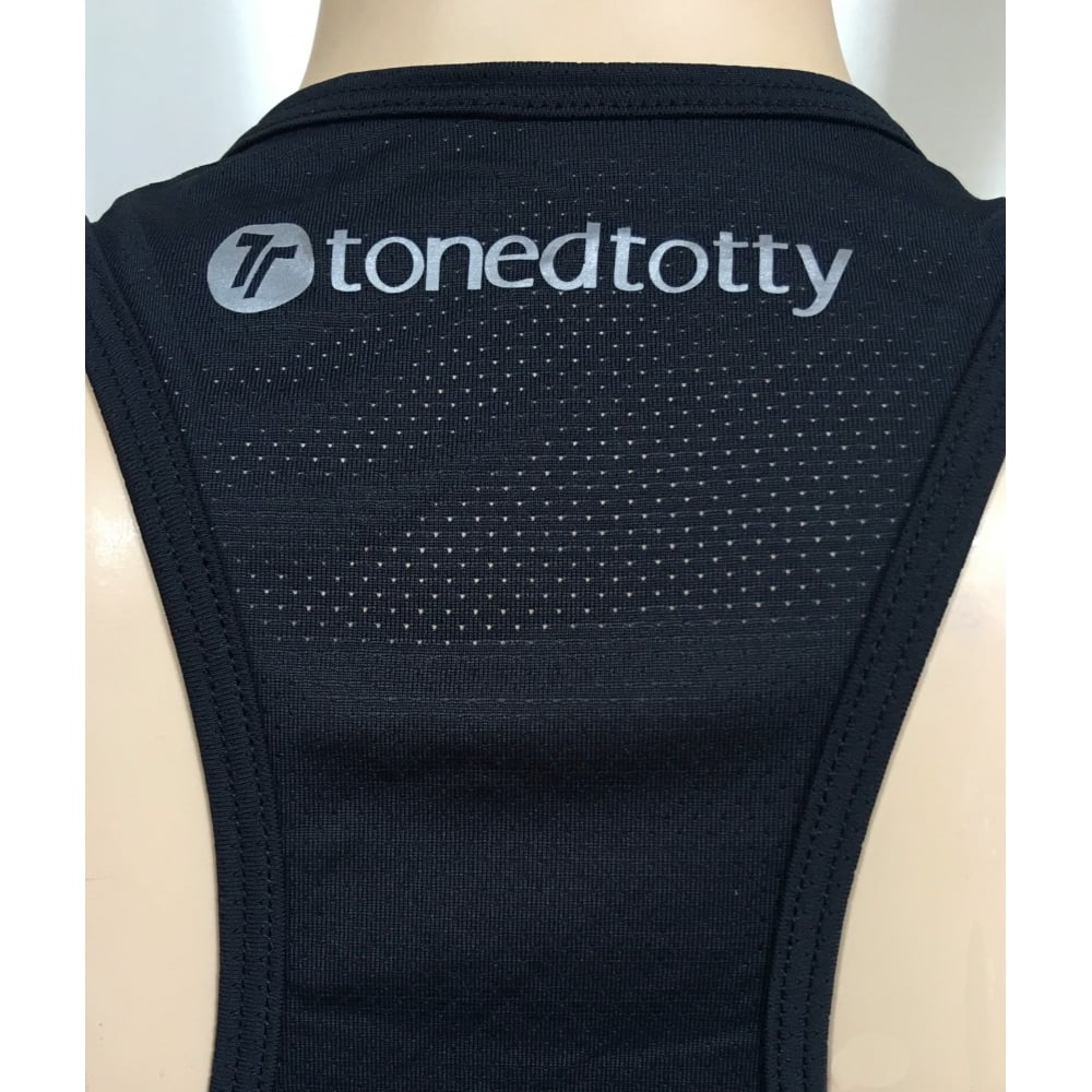 Vice Versa Black Sports Fitness Vest Top