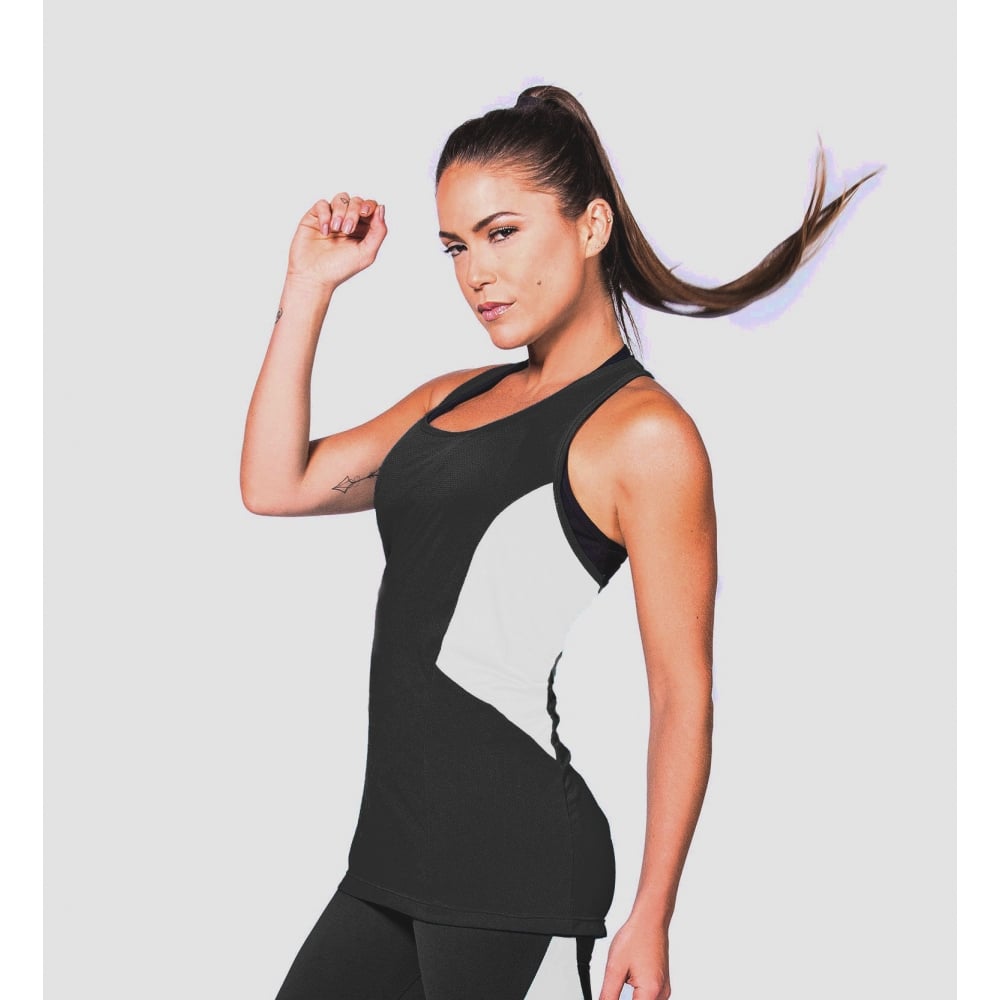 Vice Versa Black Sports Fitness Vest Top