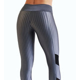 Steel-ing The Show Chrome Gym Leggings with Tulle