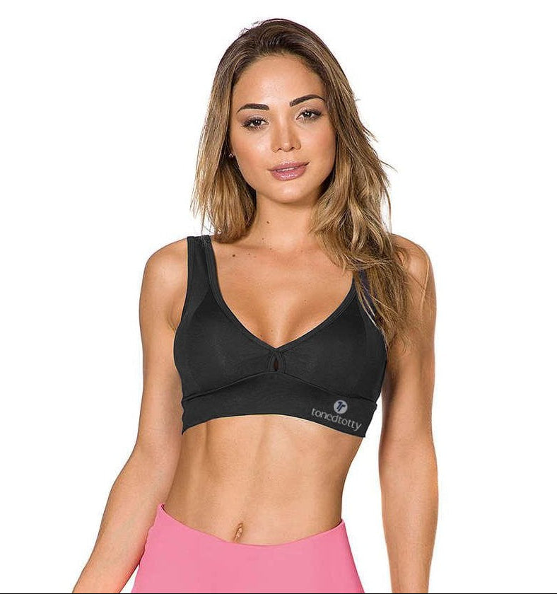 Black V Back A Cut Above Sports Bra