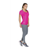 Pink Short Sleeve Sports Fitness Top