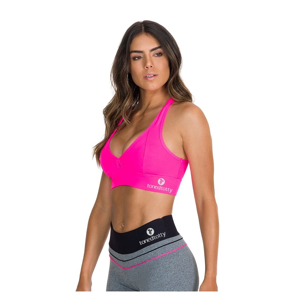 Deluxe Guilty Pleasure Sports Bra Neon Pink