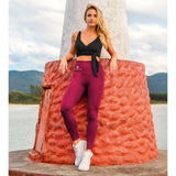 Wine High Waisted Light Leggings