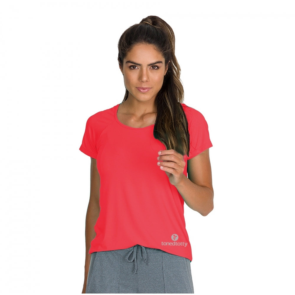 Orange Coral Short Sleeve Sports T-shirt