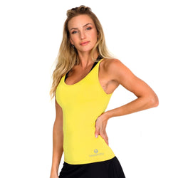 Yellow Lavish Fitted Fitness Vest Top