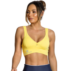 Yellow Light V Back Sports Bra