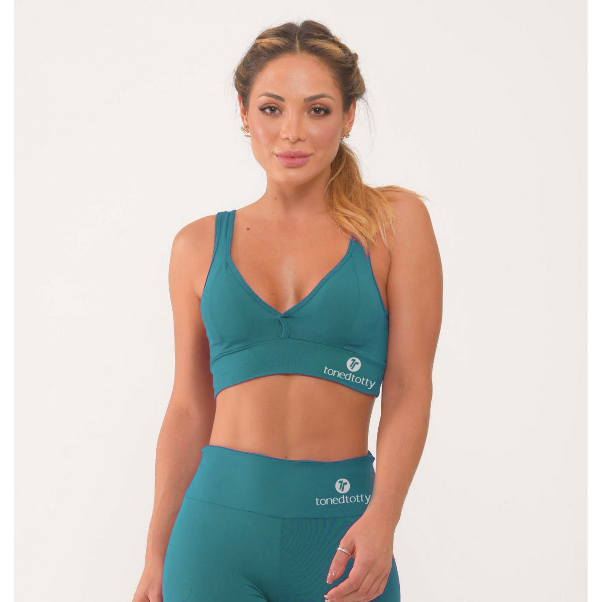Teal Ultra Light Fitness Bra Top