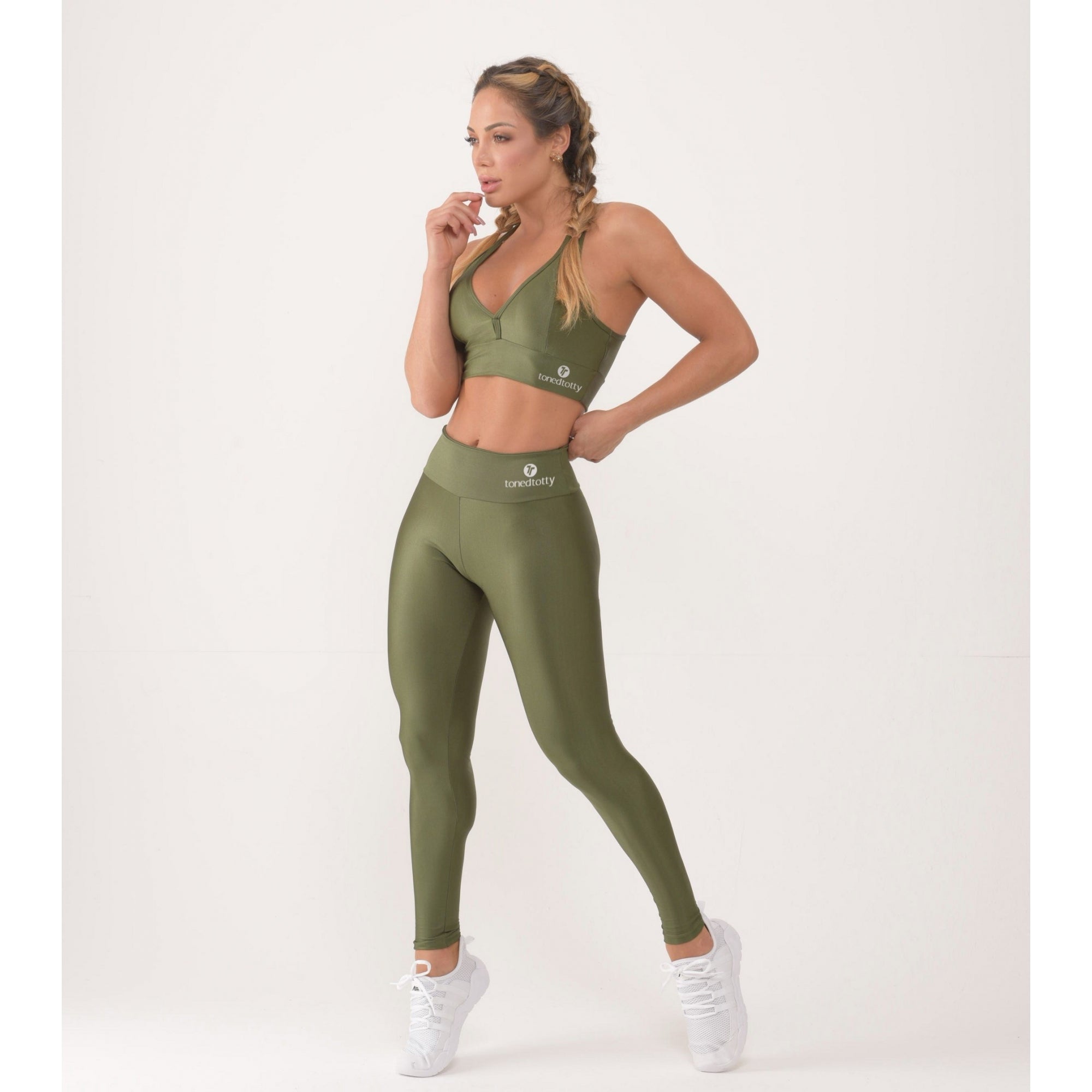 Sicilian Olive Sports Bra Top