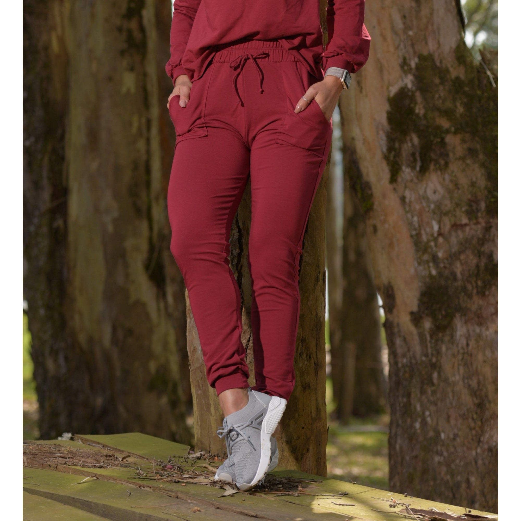 Red Slim Fit Joggers / Lounge Pants
