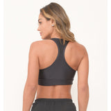 Liquorice / Black Gloss Sports Bra Top