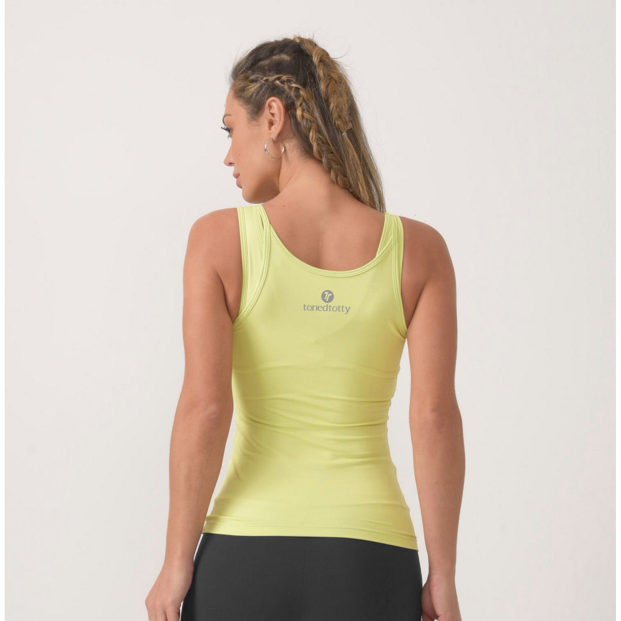 Limoncello Lime Fitted Fitness Vest Top
