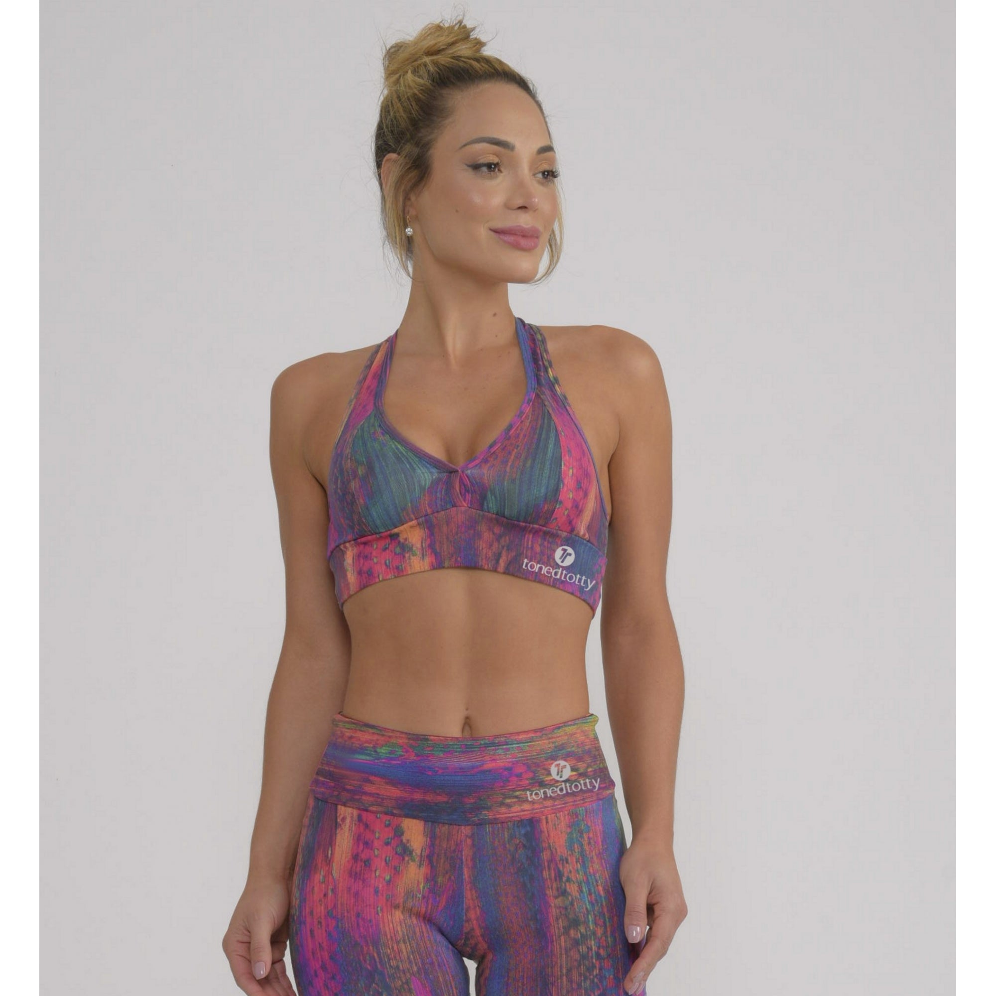 Over The Rainbow Printed Supplex Sports Bra