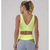 Soft Neon Yellow V Back Supplex Bra