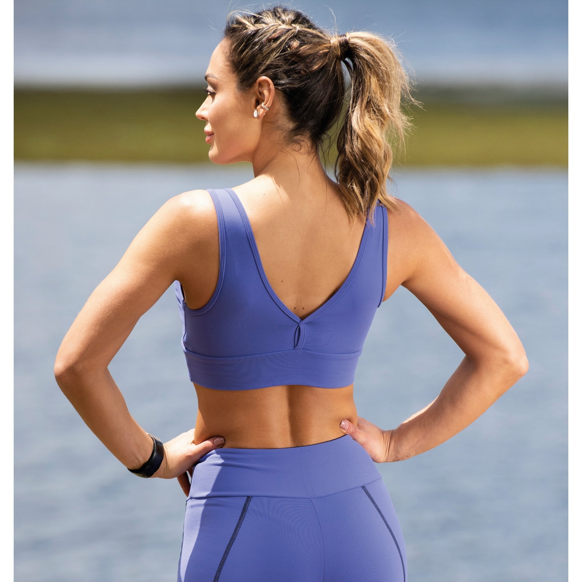 Lavender V Back Supplex Bra
