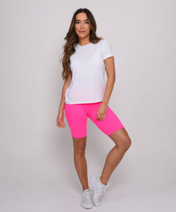 Neon Pink Supplex Bermuda Shorts