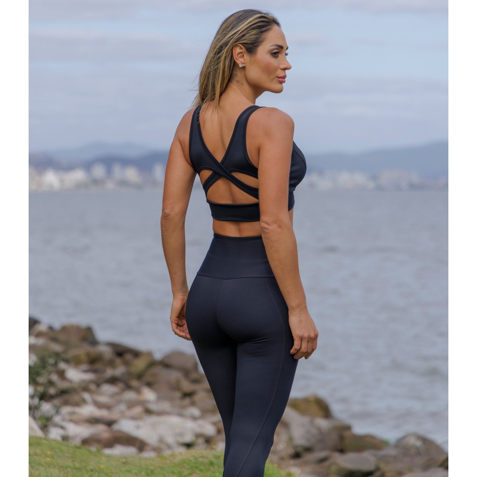 Black Power Athletic Sports Bra