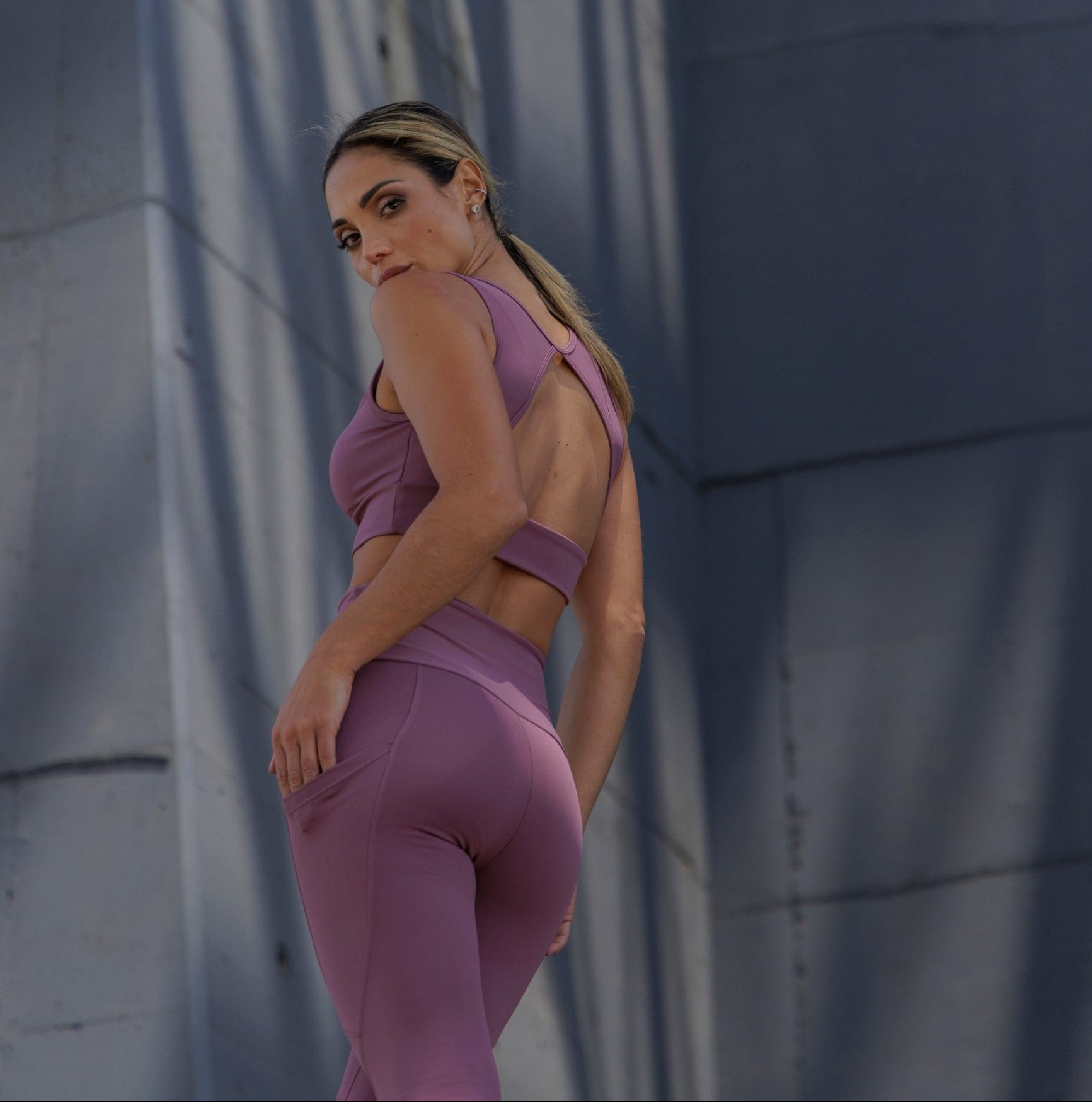 Rose Power Athletic Sports Bra