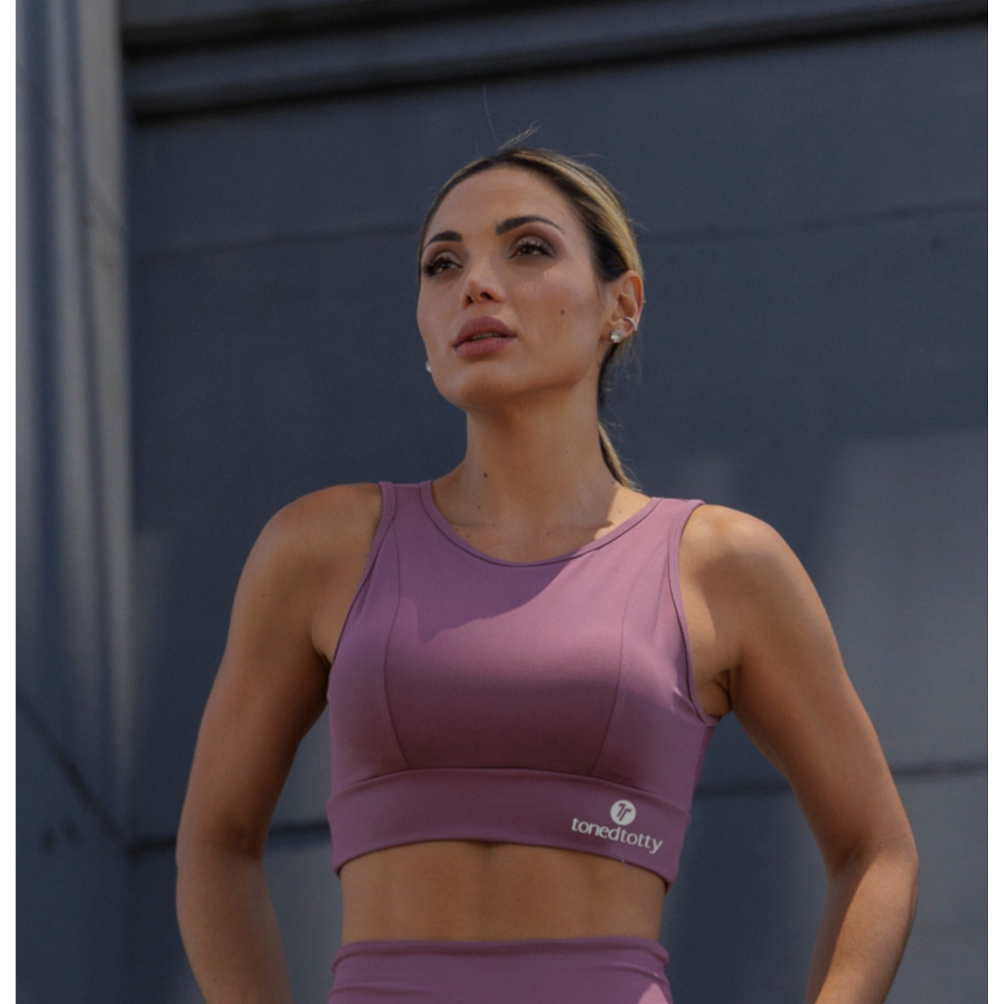 Rose Power Athletic Sports Bra