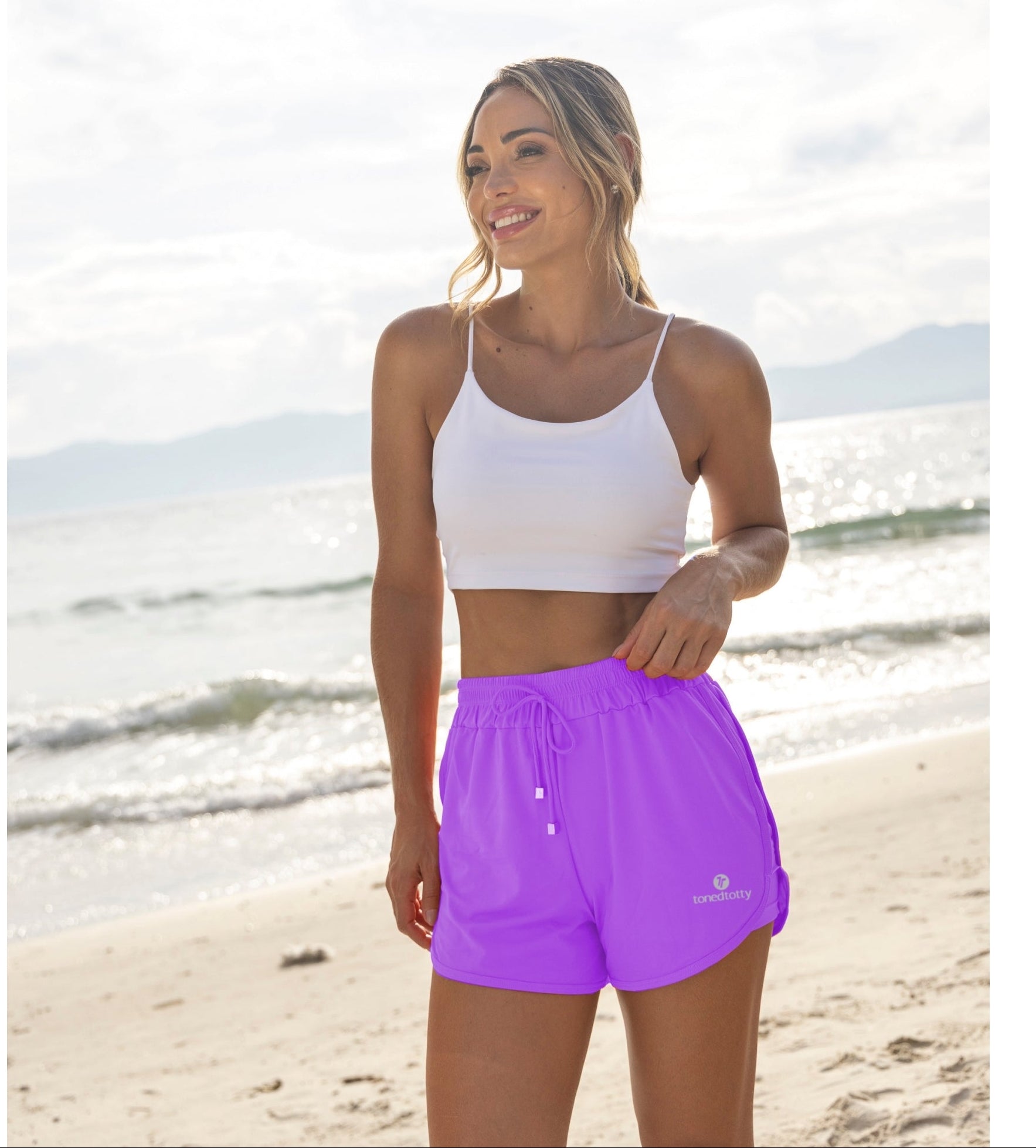 Purple Swizzels Running Shorts