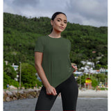 Olive Womens Sports T-Shirt