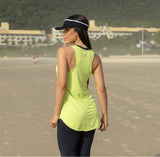 Acid Green Dip Hem Fitness Vest
