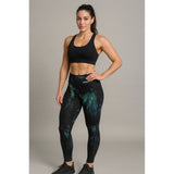 Black & Green Shadow Print Leggings