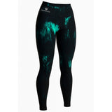 Black & Green Shadow Print Leggings