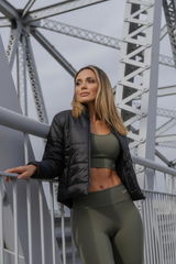 Mediterranean Vibes Cropped Bomber Jacket
