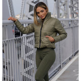 Mediterranean Vibes Cropped Bomber Jacket